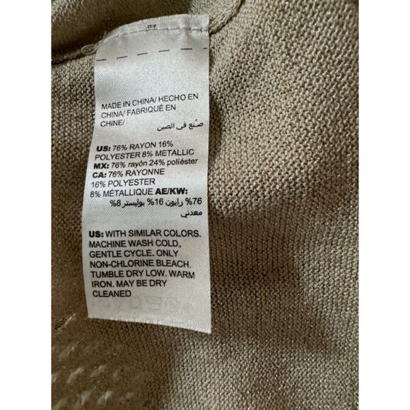NWT Chico's Champaign Gold Metallic Cardigan/Duster, Size 0 - Picture 5 of 5